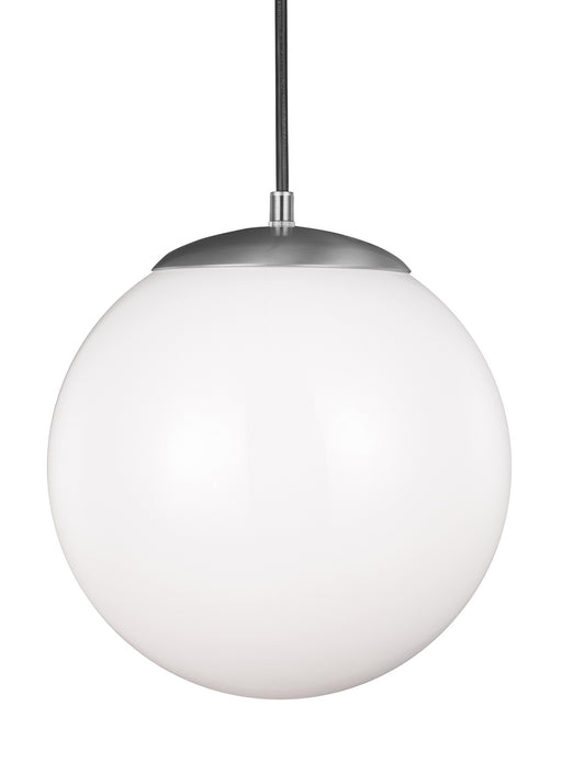 Myhouse Lighting Visual Comfort Studio - 6022-04 - One Light Pendant - Leo - Hanging Globe - Satin Aluminum