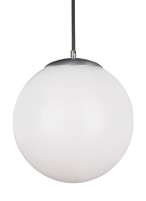 Myhouse Lighting Visual Comfort Studio - 6024-04 - One Light Pendant - Leo - Hanging Globe - Satin Aluminum