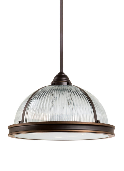 Myhouse Lighting Generation Lighting - 65062EN3-715 - Three Light Pendant - Pratt Street Prismatic - Autumn Bronze