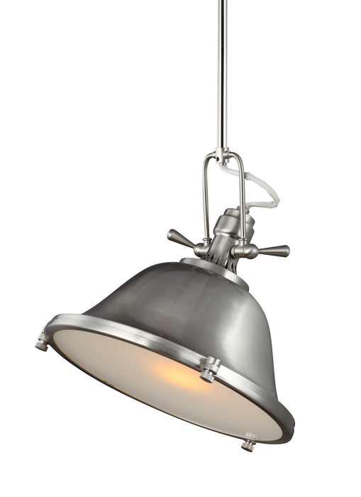 Myhouse Lighting Generation Lighting - 6514401EN3-962 - One Light Pendant - Stone Street - Brushed Nickel