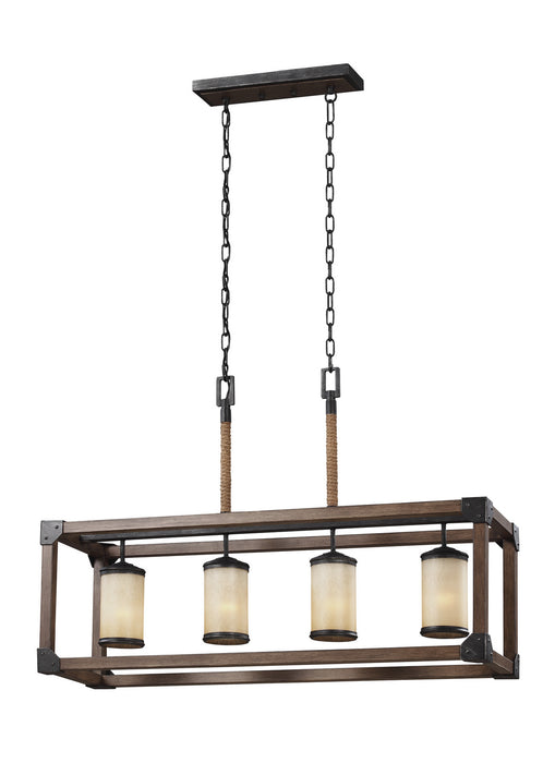 Myhouse Lighting Generation Lighting - 6613304EN3-846 - Four Light Island Pendant - Dunning - Stardust