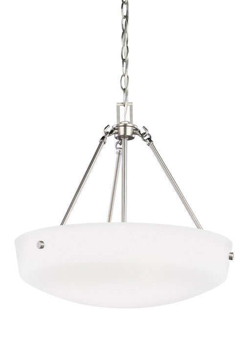 Myhouse Lighting Generation Lighting - 6615203EN3-962 - Three Light Pendant - Kerrville - Brushed Nickel