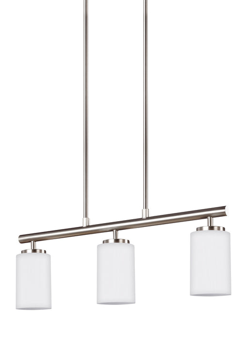 Myhouse Lighting Generation Lighting - 66160-962 - Three Light Island Pendant - Oslo - Brushed Nickel