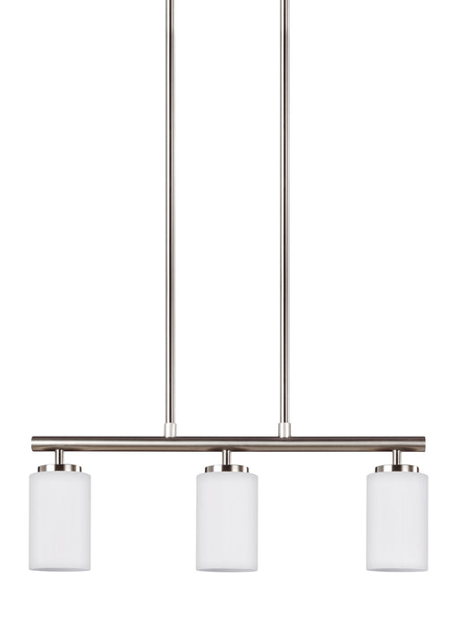 Myhouse Lighting Generation Lighting - 66160-962 - Three Light Island Pendant - Oslo - Brushed Nickel