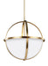 Myhouse Lighting Generation Lighting - 6624603-848 - Three Light Pendant - Alturas - Satin Brass