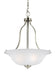 Myhouse Lighting Generation Lighting - 6639003-962 - Three Light Pendant - Emmons - Brushed Nickel