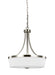 Myhouse Lighting Generation Lighting - 6639103-962 - Three Light Pendant - Hettinger - Brushed Nickel