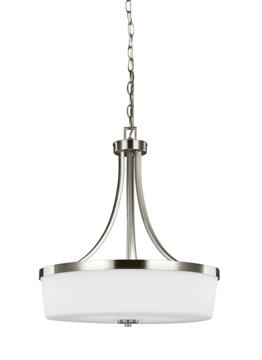 Myhouse Lighting Generation Lighting - 6639103EN3-962 - Three Light Pendant - Hettinger - Brushed Nickel