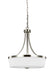 Myhouse Lighting Generation Lighting - 6639103EN3-962 - Three Light Pendant - Hettinger - Brushed Nickel