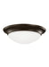 Myhouse Lighting Generation Lighting - 75434EN3-710 - One Light Flush Mount - Nash - Bronze