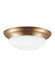 Myhouse Lighting Generation Lighting - 75434EN3-848 - One Light Flush Mount - Nash - Satin Brass