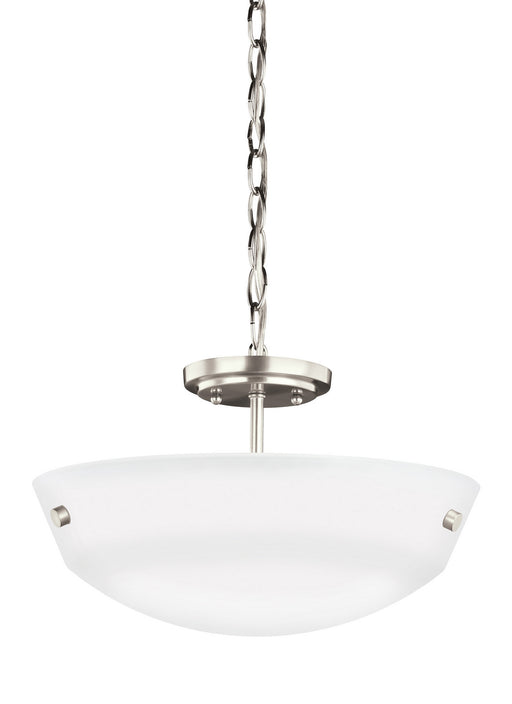 Myhouse Lighting Generation Lighting - 7715202EN3-962 - Two Light Semi-Flush Convertible Pendant - Kerrville - Brushed Nickel