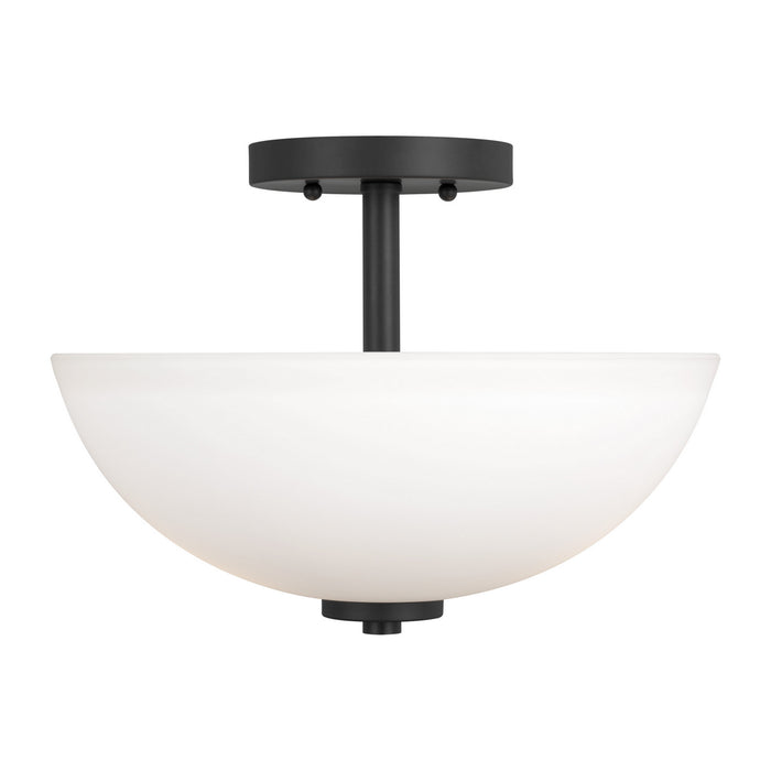 Myhouse Lighting Generation Lighting - 77160EN3-112 - Two Light Semi-Flush Convertible Pendant - Oslo - Midnight Black