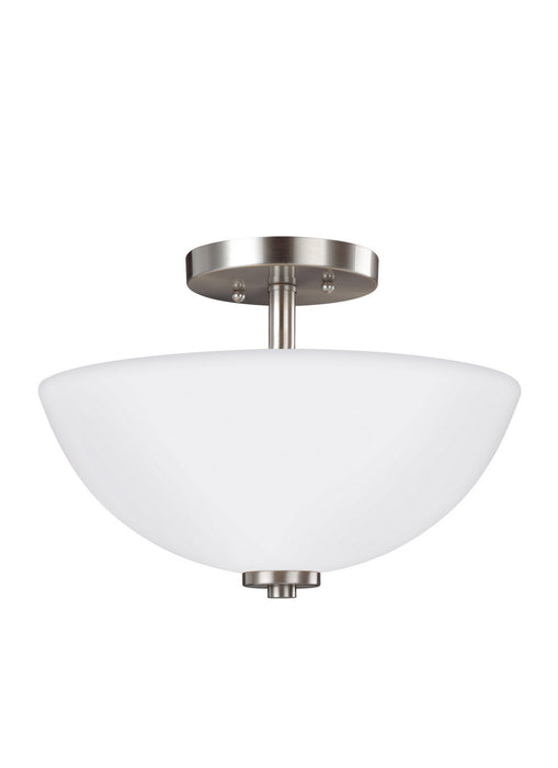 Myhouse Lighting Generation Lighting - 77160EN3-962 - Two Light Semi-Flush Convertible Pendant - Oslo - Brushed Nickel