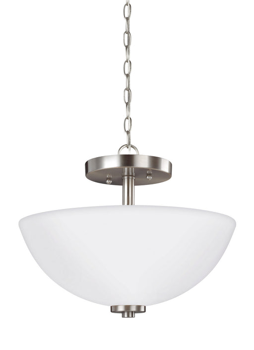 Myhouse Lighting Generation Lighting - 77160EN3-962 - Two Light Semi-Flush Convertible Pendant - Oslo - Brushed Nickel