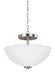 Myhouse Lighting Generation Lighting - 77160EN3-962 - Two Light Semi-Flush Convertible Pendant - Oslo - Brushed Nickel