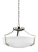 Myhouse Lighting Generation Lighting - 7724503EN3-962 - Three Light Semi-Flush Convertible Pendant - Hanford - Brushed Nickel