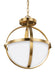 Myhouse Lighting Generation Lighting - 7724602-848 - Two Light Semi-Flush Convertible Pendant - Alturas - Satin Brass