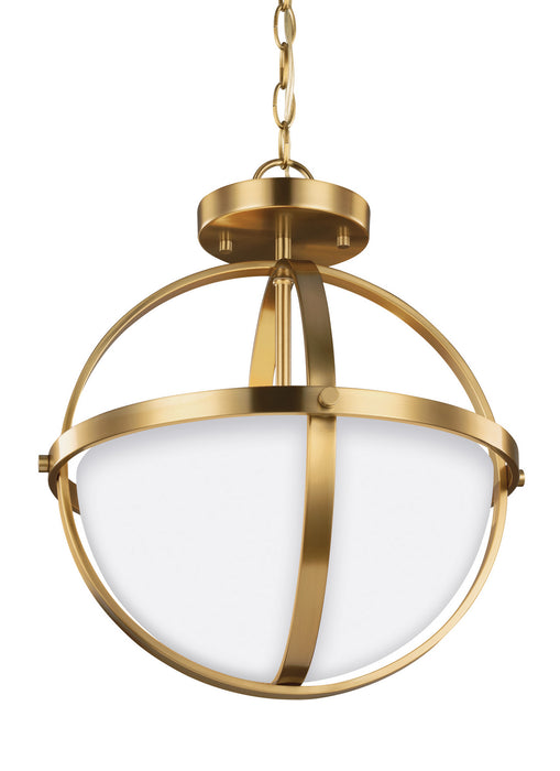 Myhouse Lighting Generation Lighting - 7724602EN3-848 - Two Light Semi-Flush Convertible Pendant - Alturas - Satin Brass