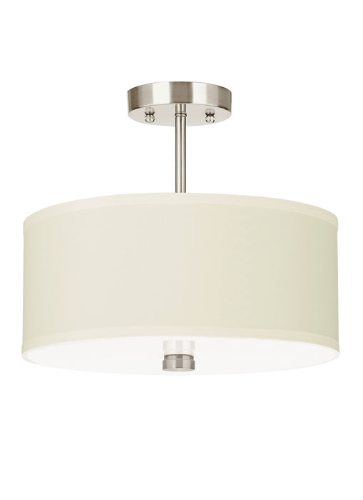 Myhouse Lighting Visual Comfort Studio - 77262EN3-962 - Two Light Semi-Flush Convertible Pendant - Dayna Shade Pendants - Brushed Nickel