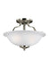 Myhouse Lighting Generation Lighting - 7739002-962 - Two Light Semi-Flush Mount - Emmons - Brushed Nickel