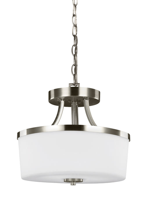 Myhouse Lighting Generation Lighting - 7739102-962 - Two Light Semi-Flush Convertible Pendant - Hettinger - Brushed Nickel