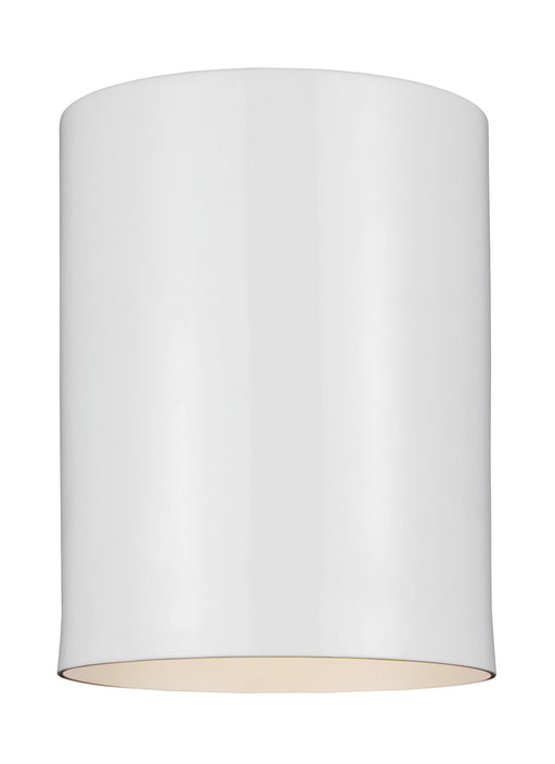 Myhouse Lighting Visual Comfort Studio - 7813801EN3-15 - One Light Outdoor Flush Mount - Outdoor Cylinders - White