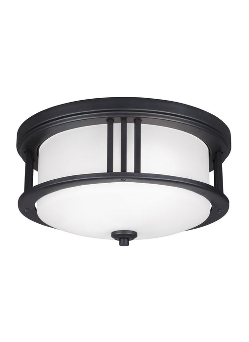 Myhouse Lighting Generation Lighting - 7847902EN3-12 - Two Light Outdoor Flush Mount - Crowell - Black