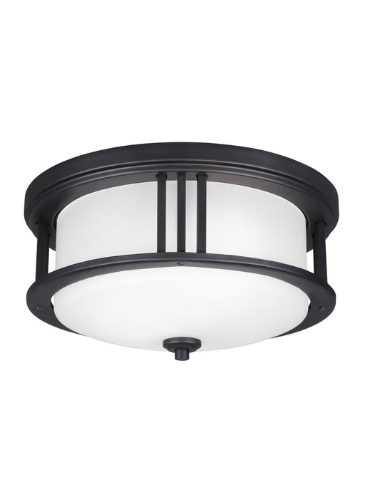 Myhouse Lighting Generation Lighting - 7847902EN3-12 - Two Light Outdoor Flush Mount - Crowell - Black