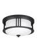 Myhouse Lighting Generation Lighting - 7847902EN3-12 - Two Light Outdoor Flush Mount - Crowell - Black