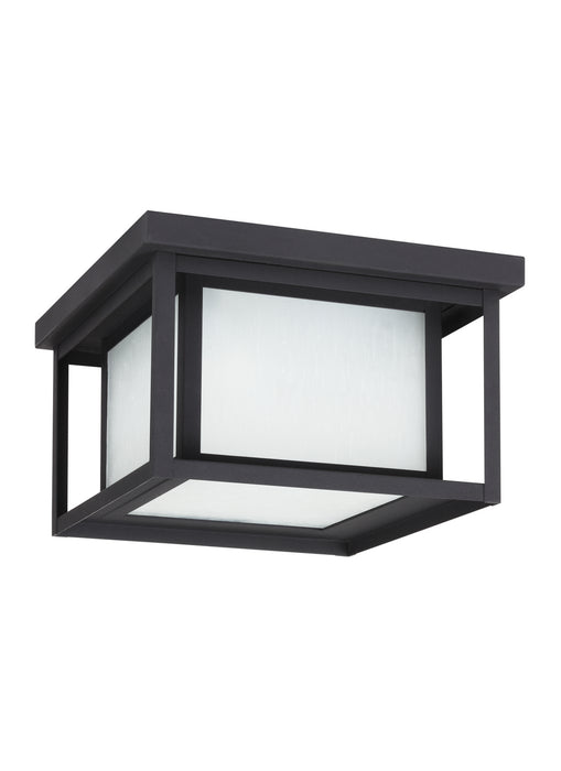 Myhouse Lighting Generation Lighting - 79039-12 - Two Light Outdoor Flush Mount - Hunnington - Black