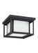 Myhouse Lighting Generation Lighting - 79039-12 - Two Light Outdoor Flush Mount - Hunnington - Black