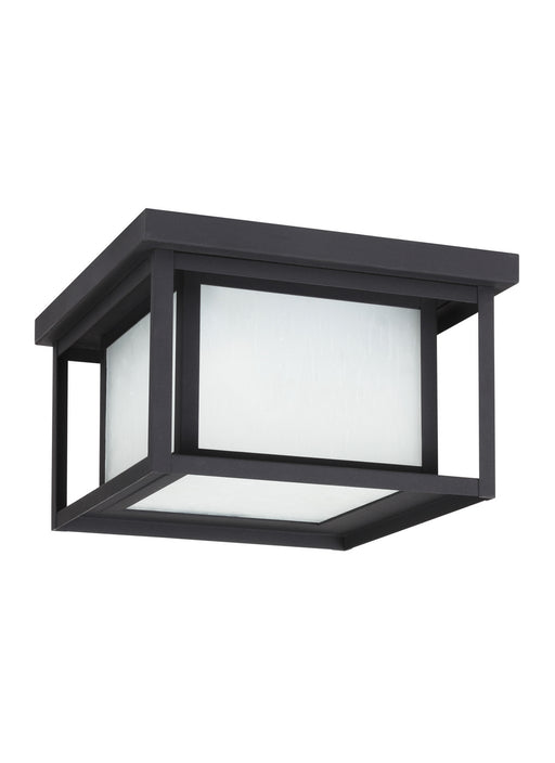 Myhouse Lighting Generation Lighting - 79039EN3-12 - Two Light Outdoor Flush Mount - Hunnington - Black