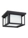 Myhouse Lighting Generation Lighting - 79039EN3-12 - Two Light Outdoor Flush Mount - Hunnington - Black