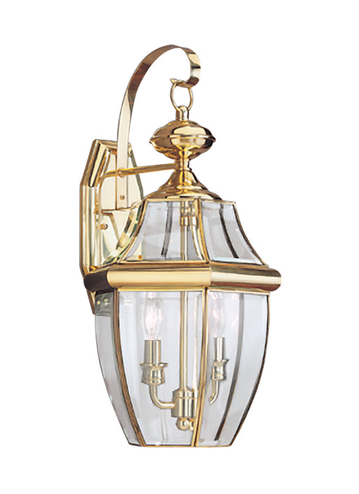 Myhouse Lighting Generation Lighting - 8039EN-02 - Two Light Outdoor Wall Lantern - Lancaster - Polished Brass