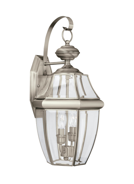 Myhouse Lighting Generation Lighting - 8039EN-965 - Two Light Outdoor Wall Lantern - Lancaster - Antique Brushed Nickel