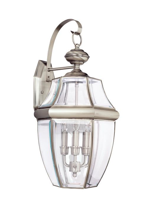 Myhouse Lighting Generation Lighting - 8040EN-965 - Three Light Outdoor Wall Lantern - Lancaster - Antique Brushed Nickel