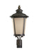 Myhouse Lighting Generation Lighting - 82240EN3-780 - One Light Outdoor Post Lantern - Cape May - Burled Iron