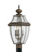 Myhouse Lighting Generation Lighting - 8239EN-71 - Three Light Outdoor Post Lantern - Lancaster - Antique Bronze