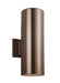 Myhouse Lighting Visual Comfort Studio - 8313802EN3-10 - Two Light Outdoor Wall Lantern - Outdoor Cylinders - Bronze