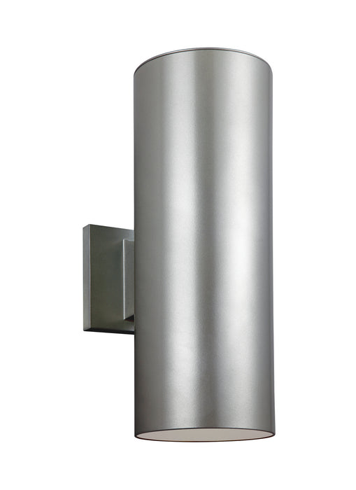 Myhouse Lighting Visual Comfort Studio - 8313802EN3-753 - Two Light Outdoor Wall Lantern - Outdoor Cylinders - Painted Brushed Nickel