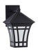 Myhouse Lighting Generation Lighting - 89132-12 - One Light Outdoor Wall Lantern - Herrington - Black