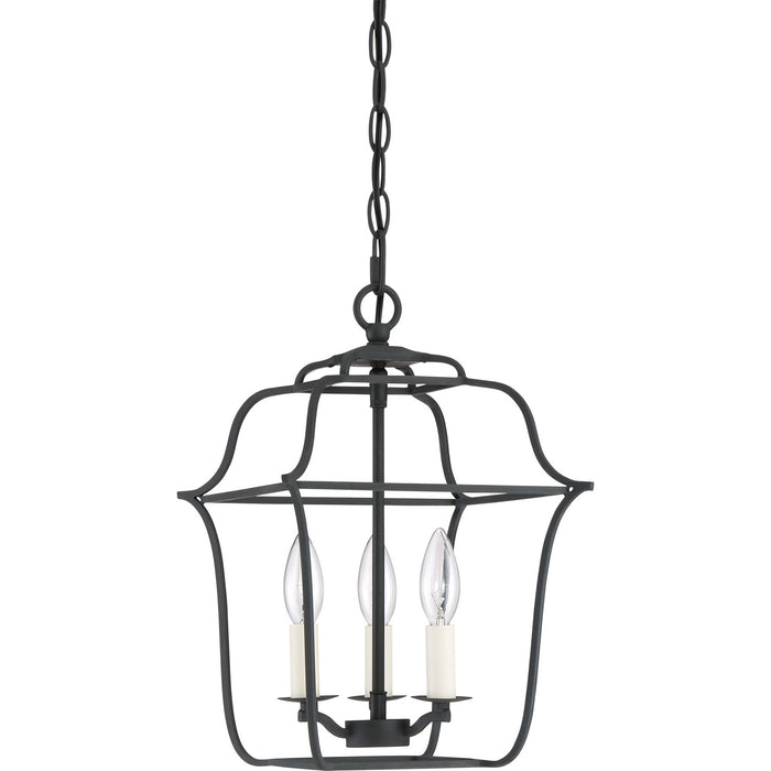 Myhouse Lighting Quoizel - GLY5203BA - Three Light Foyer Pendant - Gallery - Royal Ebony