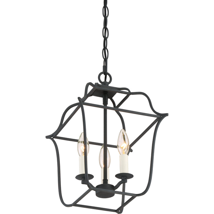 Myhouse Lighting Quoizel - GLY5203BA - Three Light Foyer Pendant - Gallery - Royal Ebony