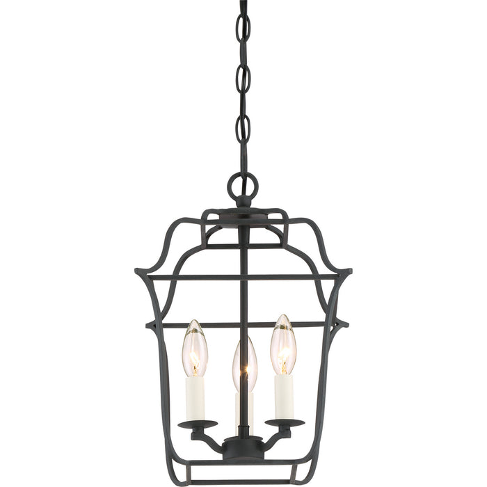 Myhouse Lighting Quoizel - GLY5203BA - Three Light Foyer Pendant - Gallery - Royal Ebony