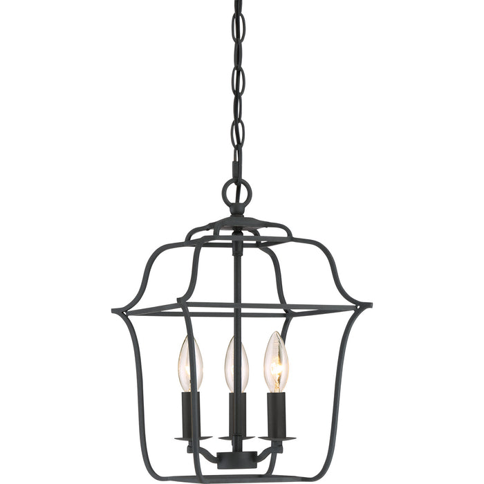 Myhouse Lighting Quoizel - GLY5203BA - Three Light Foyer Pendant - Gallery - Royal Ebony