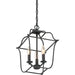 Myhouse Lighting Quoizel - GLY5203BA - Three Light Foyer Pendant - Gallery - Royal Ebony