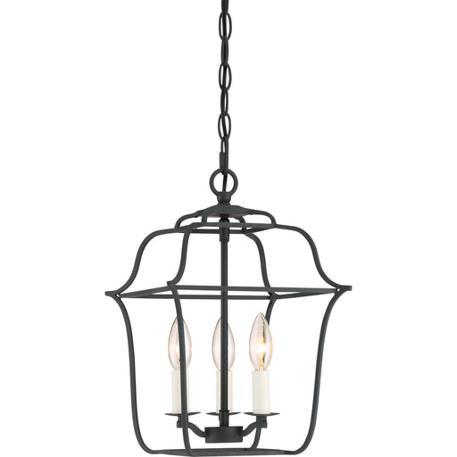 Myhouse Lighting Quoizel - GLY5203BA - Three Light Foyer Pendant - Gallery - Royal Ebony