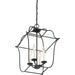 Myhouse Lighting Quoizel - GLY5204BA - Four Light Foyer Pendant - Gallery - Royal Ebony