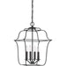 Myhouse Lighting Quoizel - GLY5204BA - Four Light Foyer Pendant - Gallery - Royal Ebony